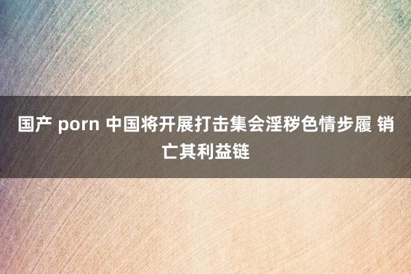 国产 porn 中国将开展打击集会淫秽色情步履 销亡其利益链