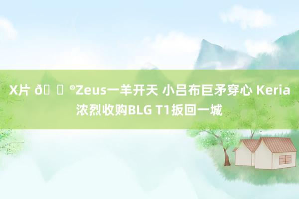 X片 🎮Zeus一羊开天 小吕布巨矛穿心 Keria浓烈收购BLG T1扳回一城