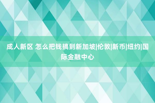 成人新区 怎么把钱搞到新加坡|伦敦|新币|纽约|国际金融中心