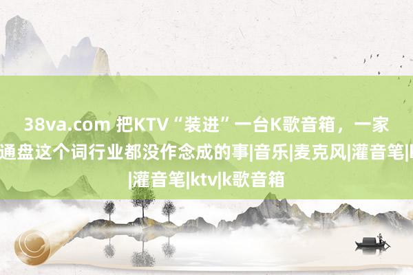 38va.com 把KTV“装进”一台K歌音箱，一家创企治理了通盘这个词行业都没作念成的事|音乐|麦克风|灌音笔|ktv|k歌音箱